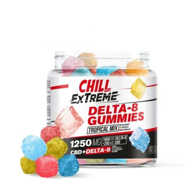 Chill Plus Extreme 20mg Delta 8 Gummies EU – Tropical Mix