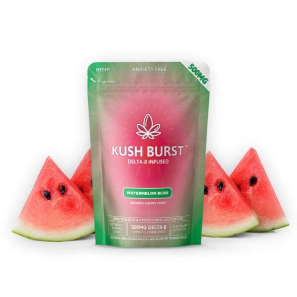 Kush Burst Delta 8 THC Gummies EU – Watermelon Bliss 50mg 10 Count