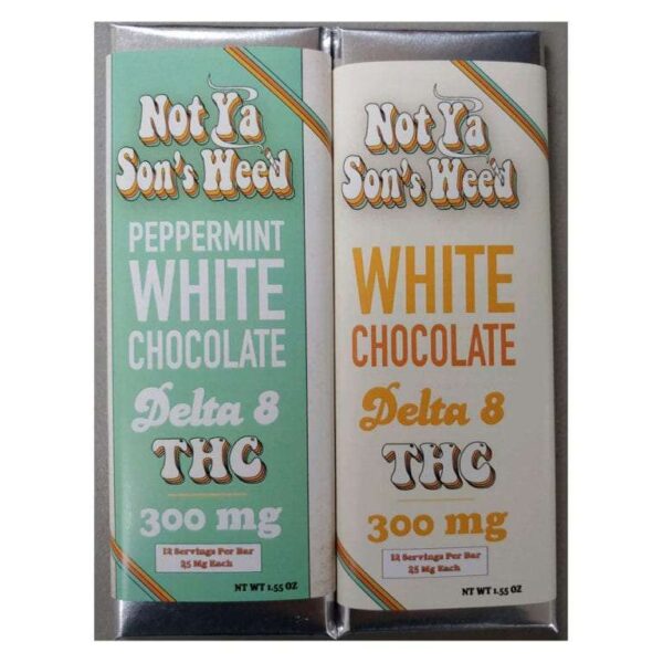 Not Ya Son’s Weed Peppermint White Chocolate Bar Online EU